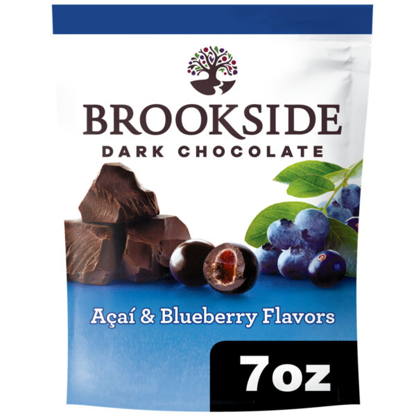 Brookside Dark Chocolate, Acai and Blueberry Flavored Snacking Chocolate, Bag 7 oz