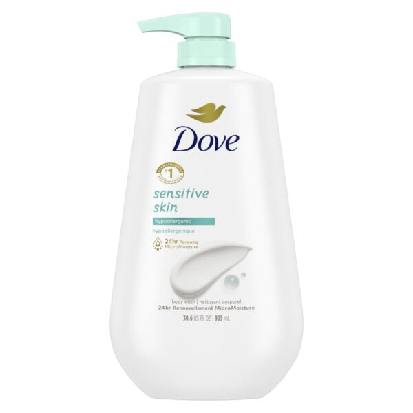 Dove Body Wash Pump, Sensitive Skin 34 oz